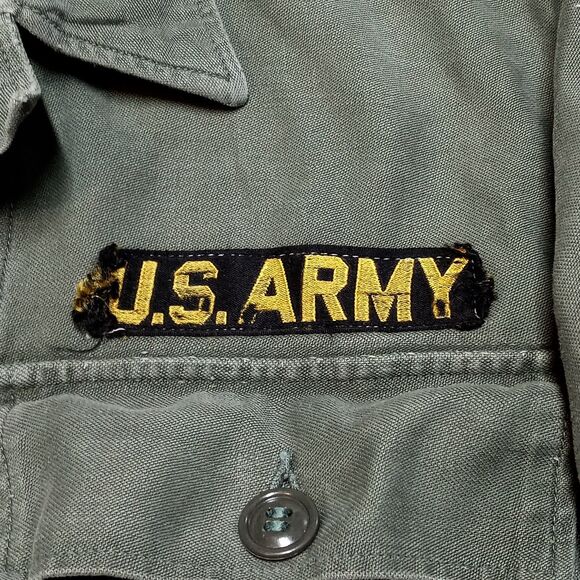Vintage OG 107 US Army Shirt Jacket Size Small Vietnam War Era 60s Sateen Field - Picture 4 of 13